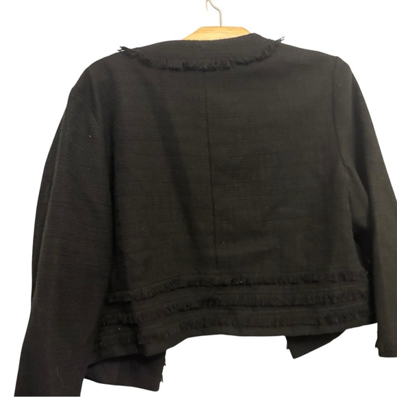 Karl Lagerfeld Black Textured Women's Blazer - Picture 2 of 3